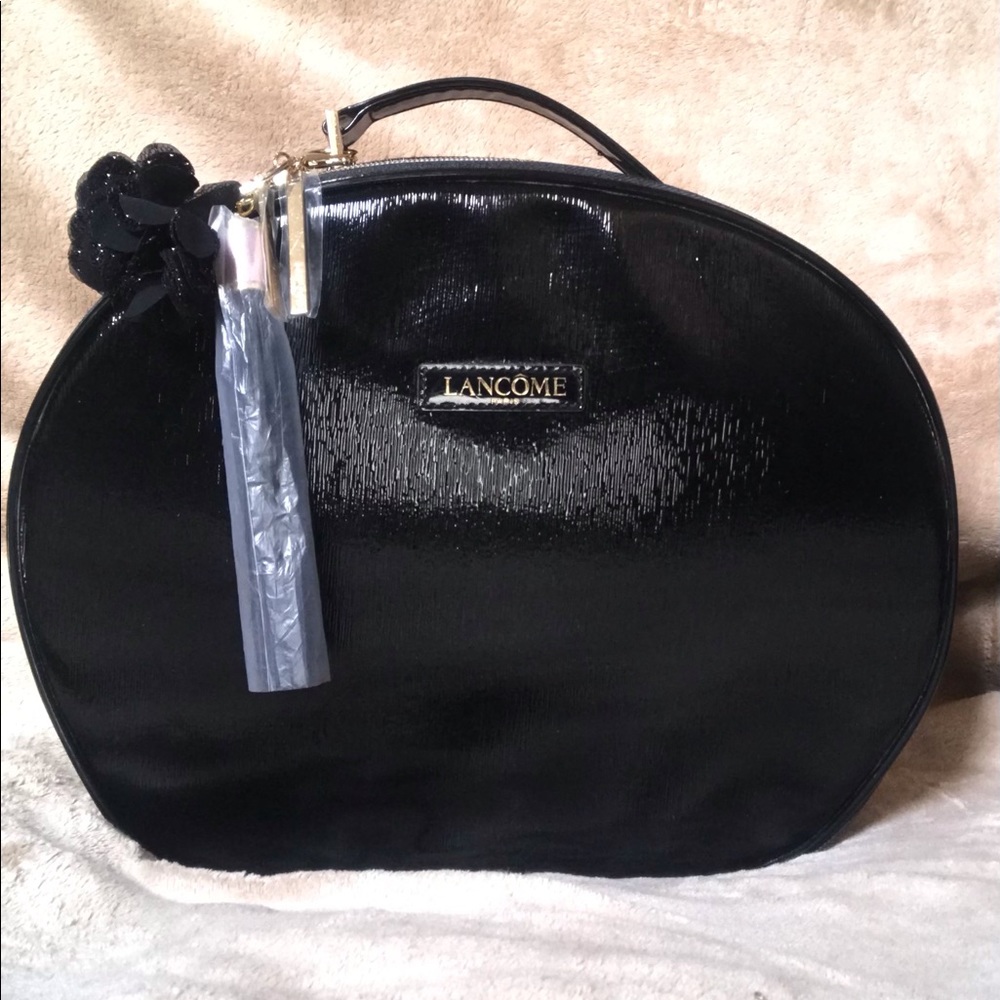 FINAL PRICE! NWOT Lancôme Black Patent LeatherCosmetics/Jewelry Bag